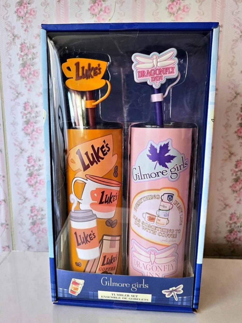 Gilmore Girls 25th Anniversary Tumbler Set Blue & Pink